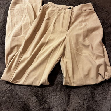 Beige Bershka Fabric Pants