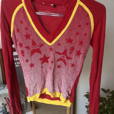 Y2K Red Knit Sweater