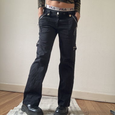 Pantaloni cargo neri