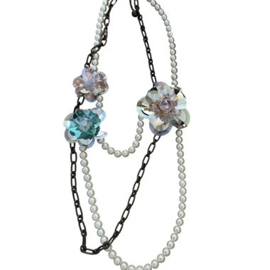 LANVIN x H&M • Collier perle e fiori 
