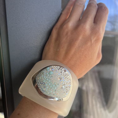 Atelier Swarovski cuff bracelet with Swarovski crystals