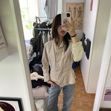 beige light jacket