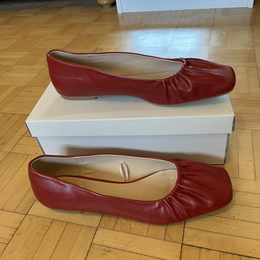 Red Ballerina Flats worn 1x