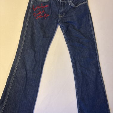 evisu vintage jeans taille basse straight