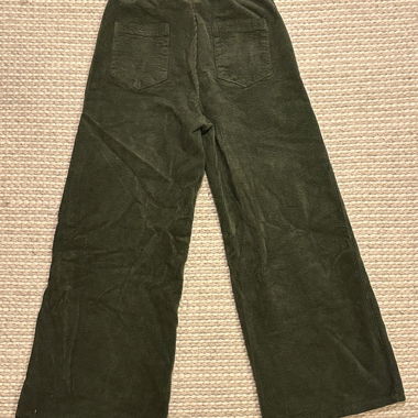 Green cord pants