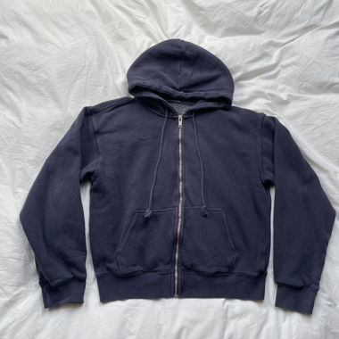 Dunkelblauer Zip-Hoodie