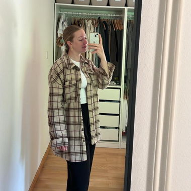 Beige Flannel Overshirt