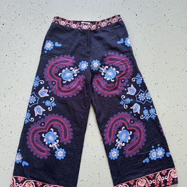 Taaga Boho Ethno Chic Wide-Leg Trousers M