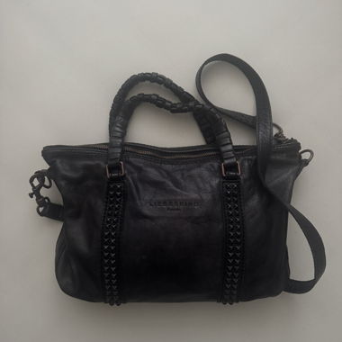 Schwarze Leder-Liebeskind-Tasche