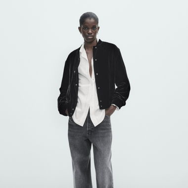 Massimo Dutti - Bomberjacke Samt
