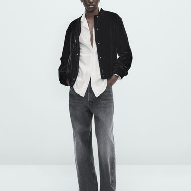 Massimo Dutti - Bomberjacke Samt