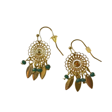 Boucles d’oreilles Dreamcatcher dorées