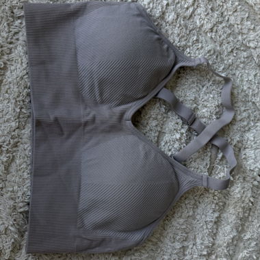Grey sports bra