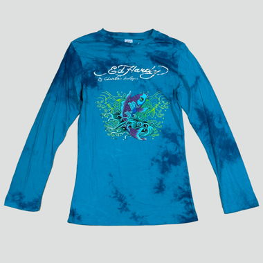 T-shirt long Ed Hardy imprimé