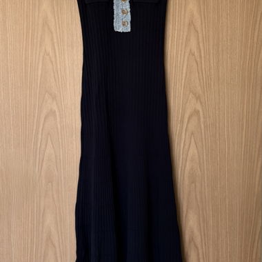 Sandro Dark Blue Knit Dress