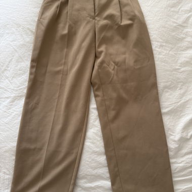 Beige Tailored Trousers