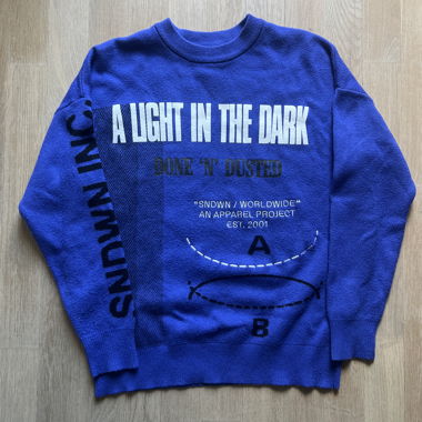Bershka blue printed sweater
