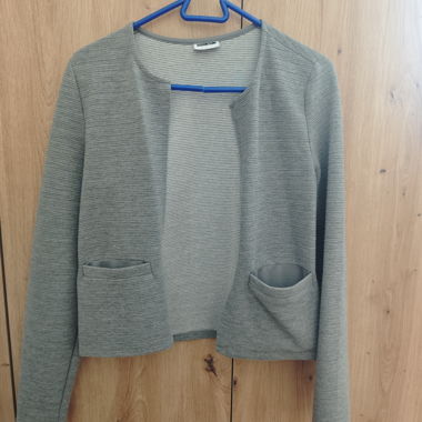 Cardigan tricoté chiné gris