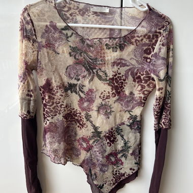 Haut Promod en mesh floral