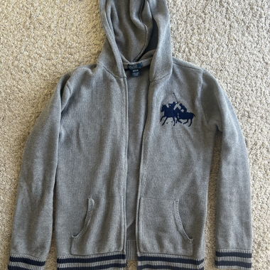 giacca grigio/blu con zip di Polo Ralph Lauren