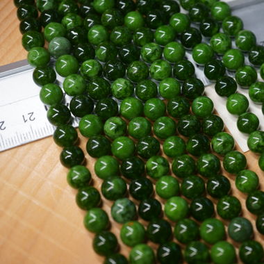 Maw Sit Sit Jade kugel 8mm Schmuckstrang 
