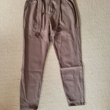 Pantalon en tissu taille haute