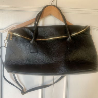 Sac en cuir noir Bascora
