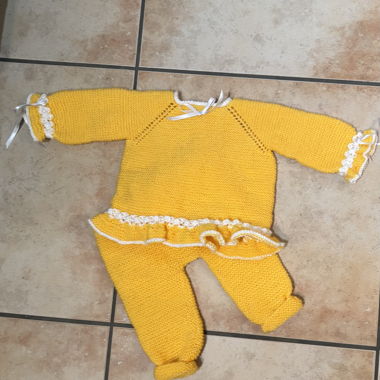 Baby handmade knitting set