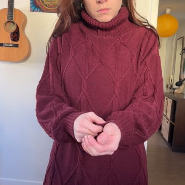 Strickkleid Bordeaux