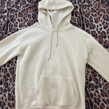 Plain beige hoodie