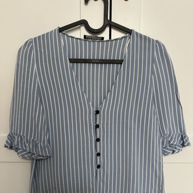 Bluse - Zara - blau-weiss gestreift