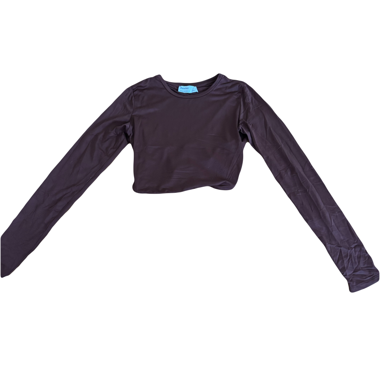 Brown long-sleeve top