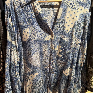 Camicia/blusa Zara blu con motivo