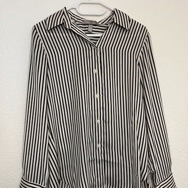 H&M Bluse Schwarz/Weiss Gestreift