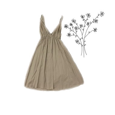 Beiges Sommerkleid