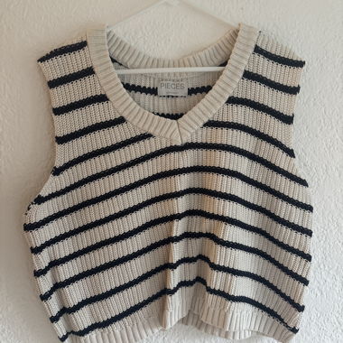 Gilet sans manches rayé