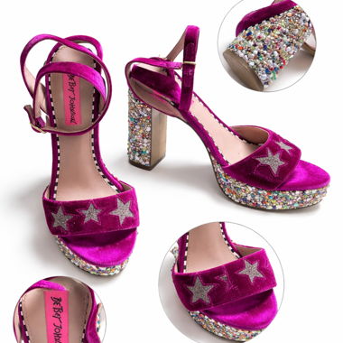 Statement shoes with glitter heel – Size 36