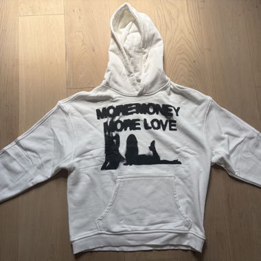 Hoodie blanc MoreMoneyMoreLove