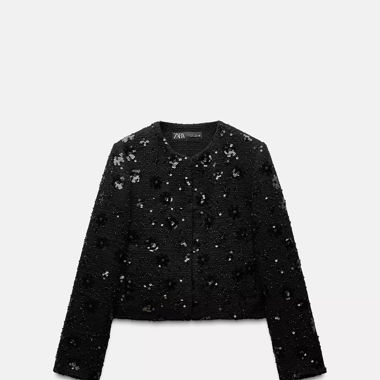 Cropped Pailletten-Blazer - neu
