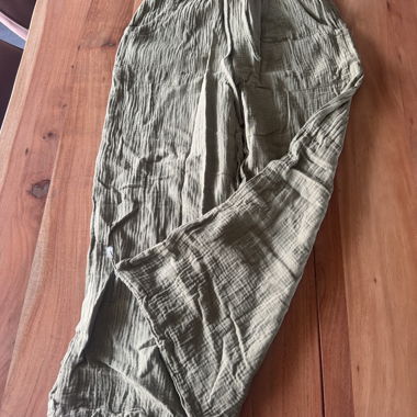Pantaloni leggeri in cotone kaki