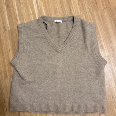Gilet in maglia beige