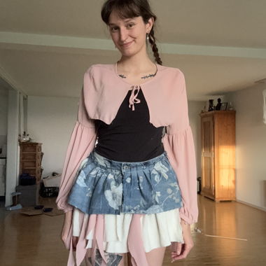 Thriftflip SET - Pink Bolero and Fairy-Core Skirt
