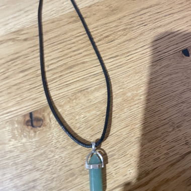 Necklace with Green Stone Pendant