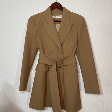 Long blazer beige Zara
