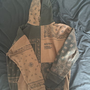 Patchwork-Hoodie mit Bandana