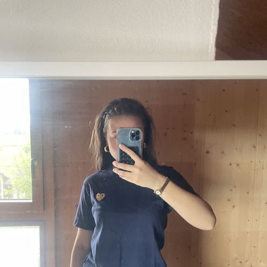 Comme de garçon play T shirt Blau