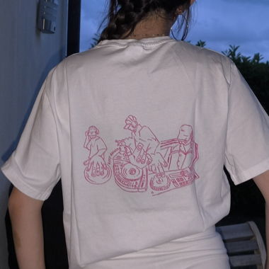 T-shirt DJ bianca