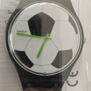 Swatch football watch black NEW