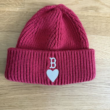 Bonnet tricoté rouge MLB