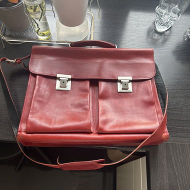 Borsa in pelle rossa